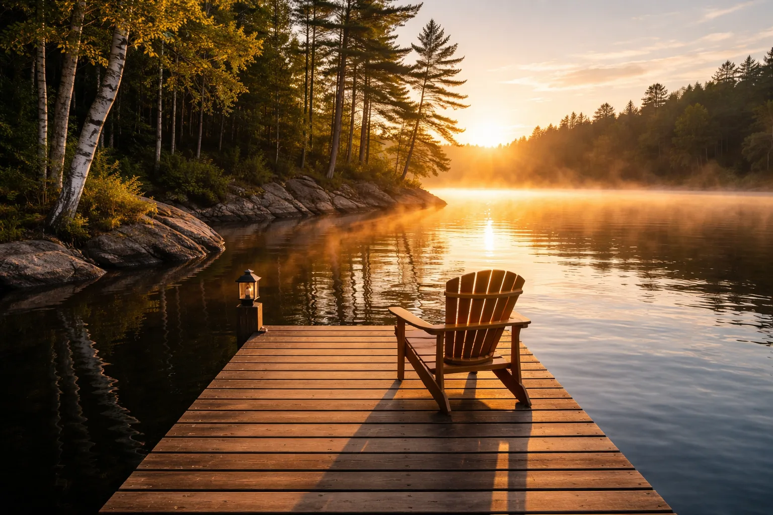 Muskoka lakes cluster at Rosseau — classic cottage country water scene